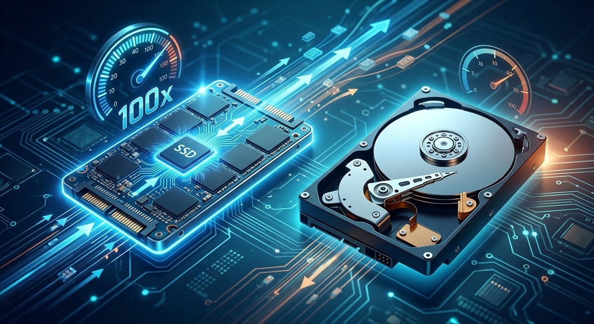 SSDがHDDより100倍速い理由とは？仕組みと進化の秘密