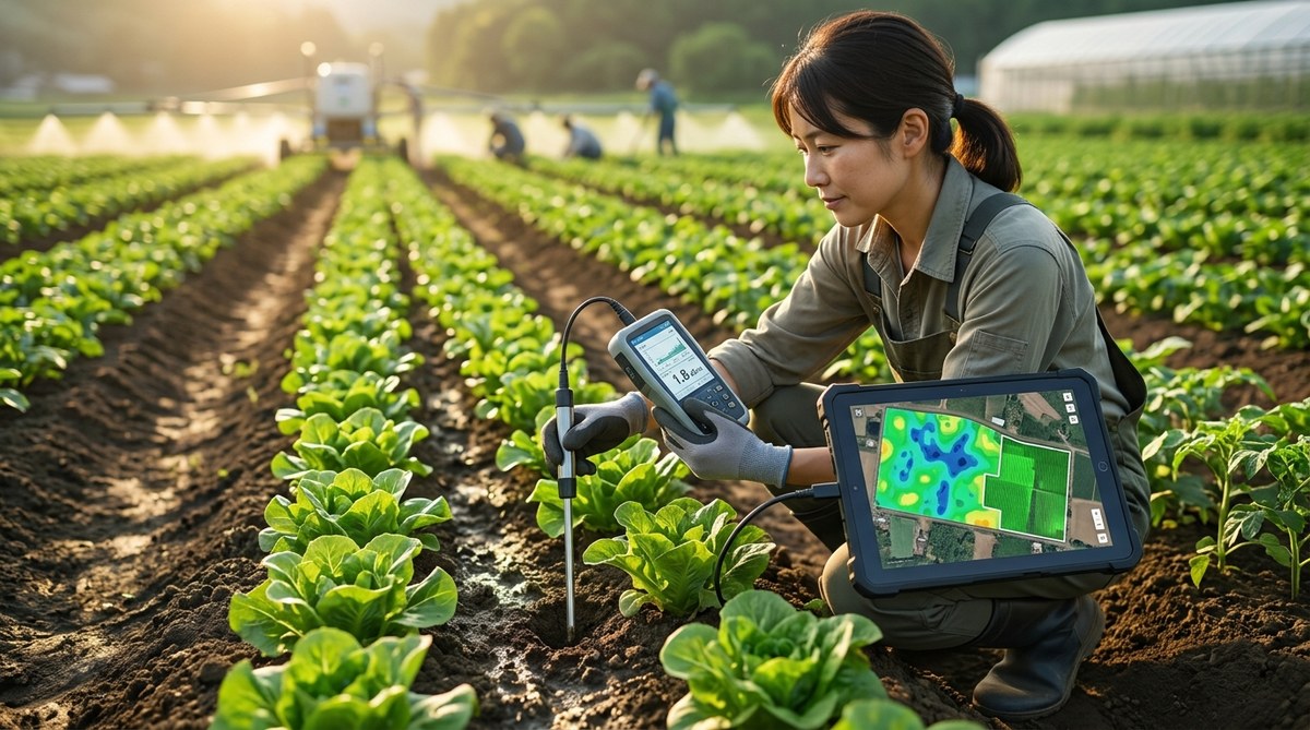 土壌の導電率を測定して作物の収穫量を最大化する方法