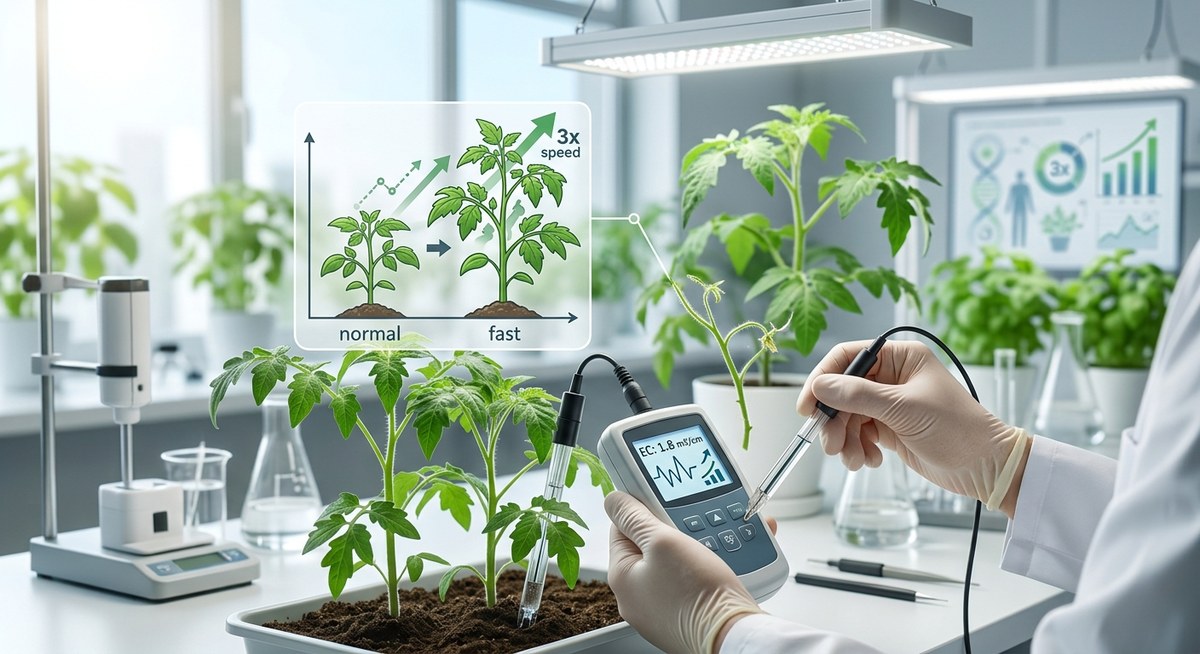植物の導電率を測定して生育速度を3倍にする秘密の方法